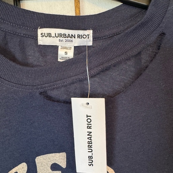 Sub_Urban Riot Navy Distressed Tee - Picture 2 of 5